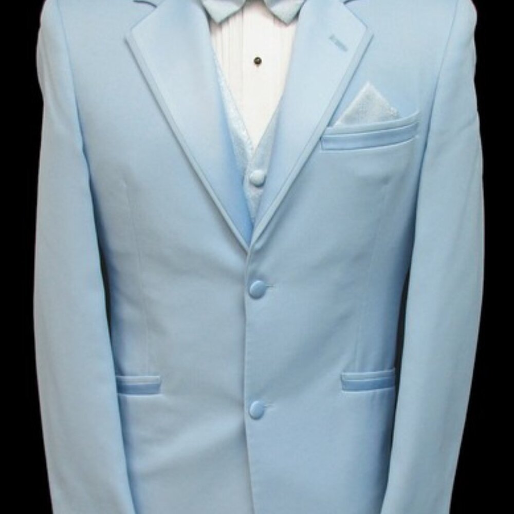 Men's Andrew Fezza Spring Blue Tuxedo Jacket Formal  SPRING - PROM - WASHABLE